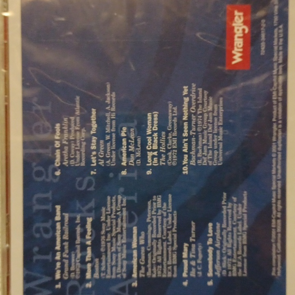 Wrangler Vintage Music CD's, Early 2000's, Rock & Christmas, New In Package - Picture 3 of 7